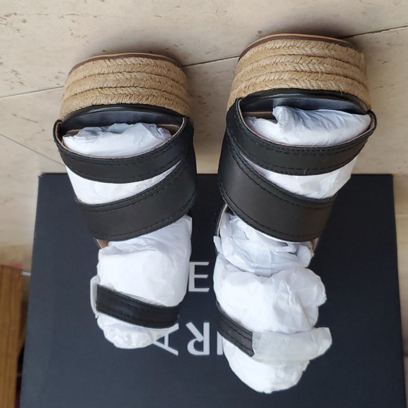 Naturalizer Black Leather Strappy Espadrille Women's Size 4.5 - Picture 3 of 6